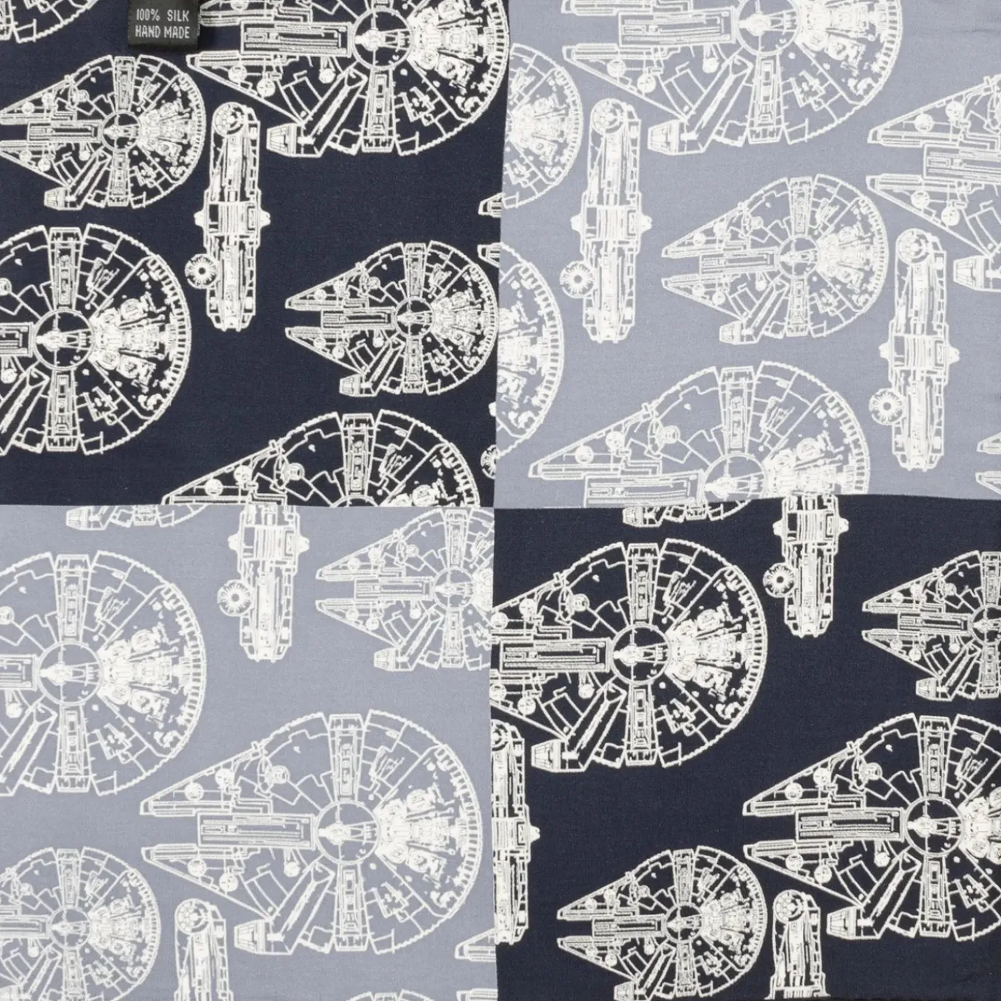 Star Wars Millenium Falcon Blue Pocket Square