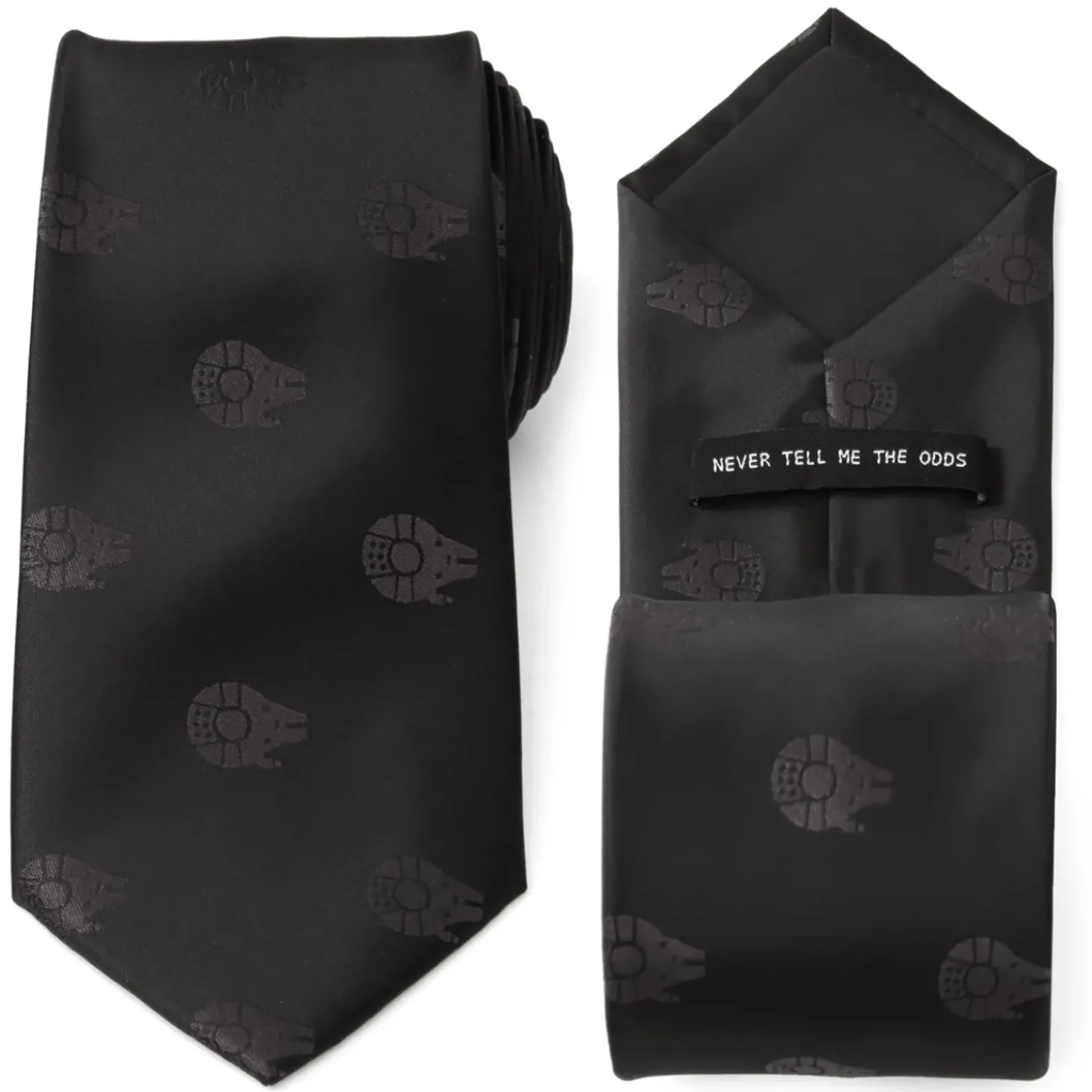 Star Wars Millennium Falcon Black Tonal Men's Tie