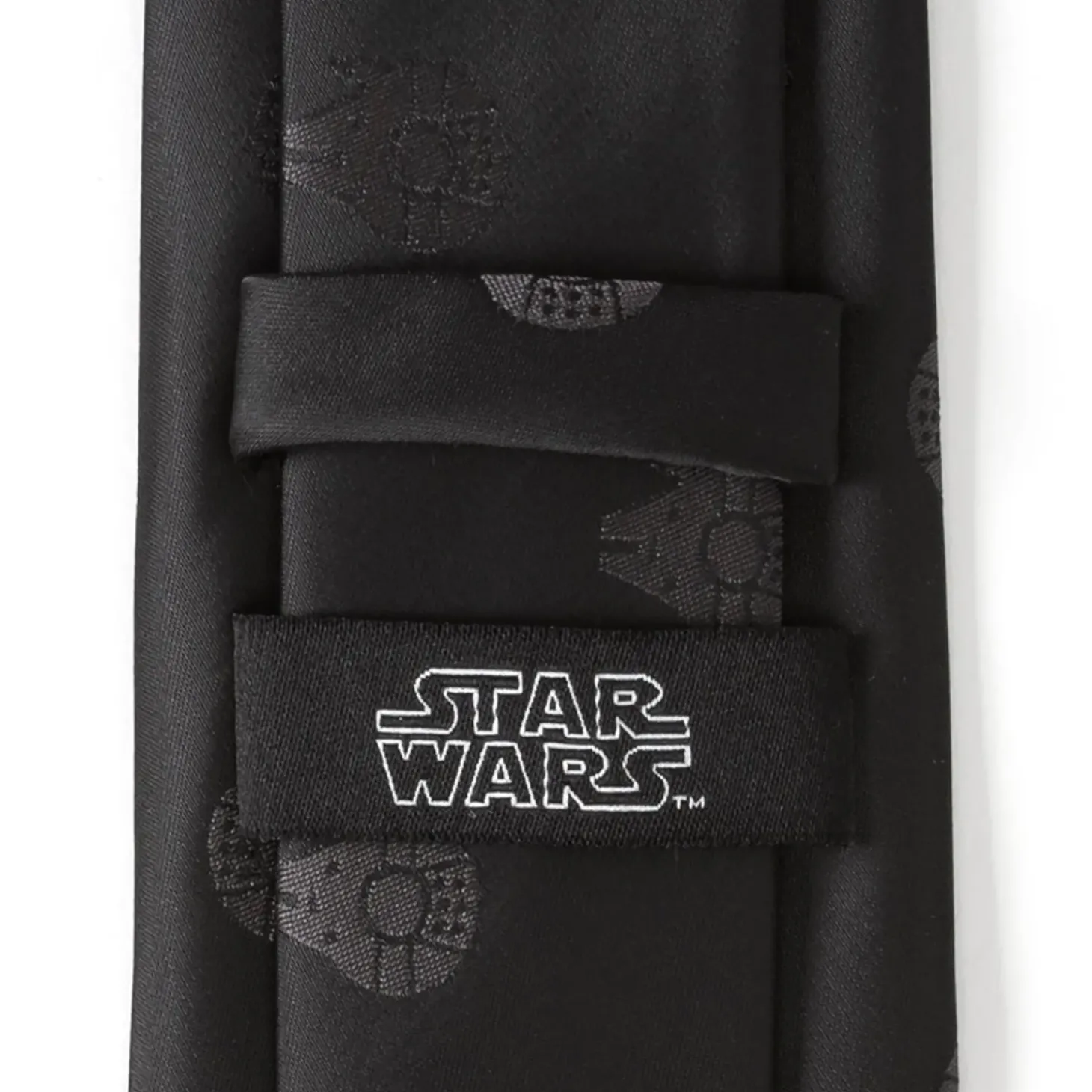 Star Wars Millennium Falcon Black Tonal Men's Tie