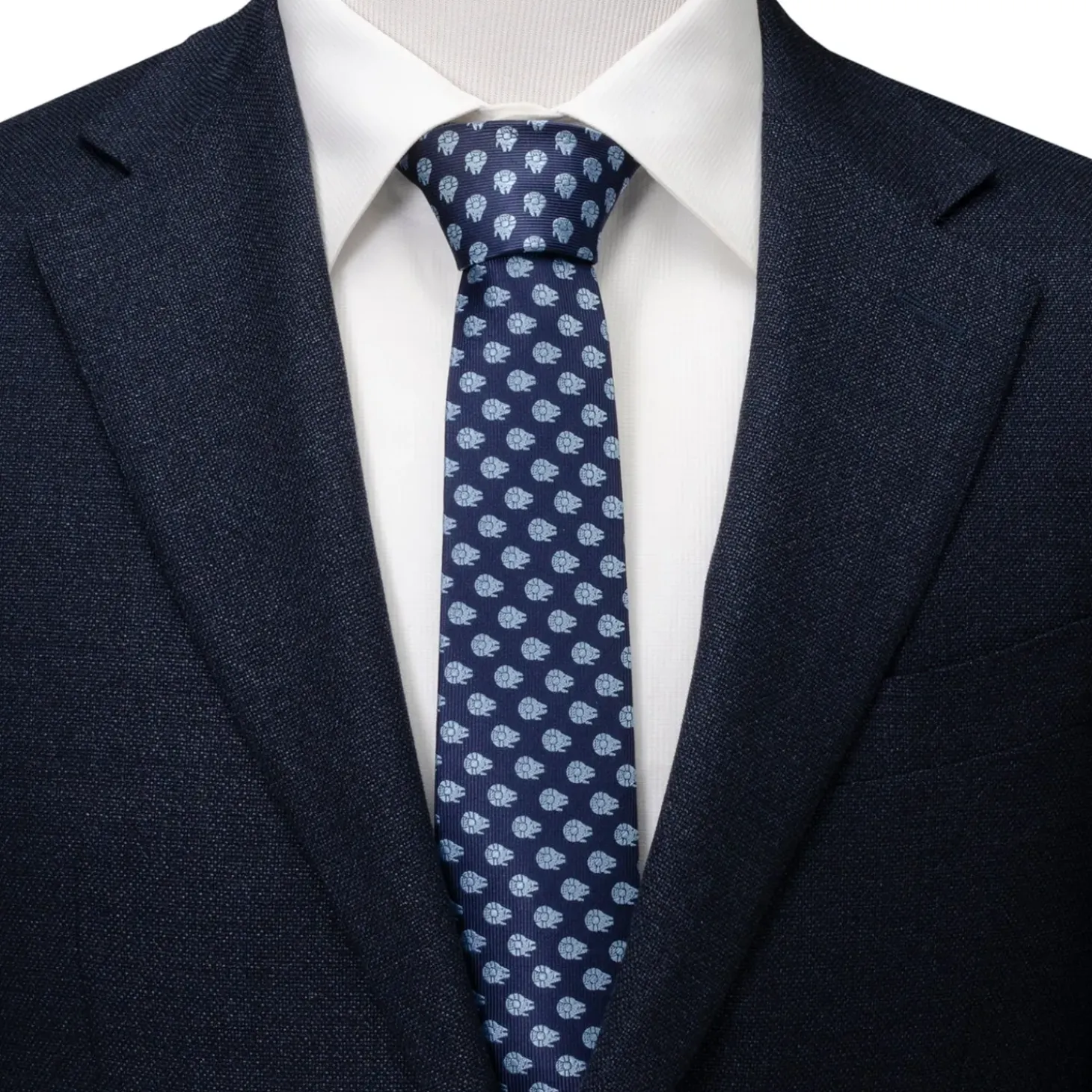 Star Wars Millennium Falcon Blue Tonal Mens Tie