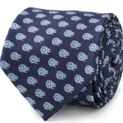 Star Wars Millennium Falcon Blue Tonal Mens Tie