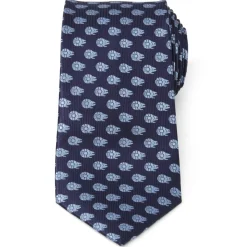 Star Wars Millennium Falcon Blue Tonal Mens Tie