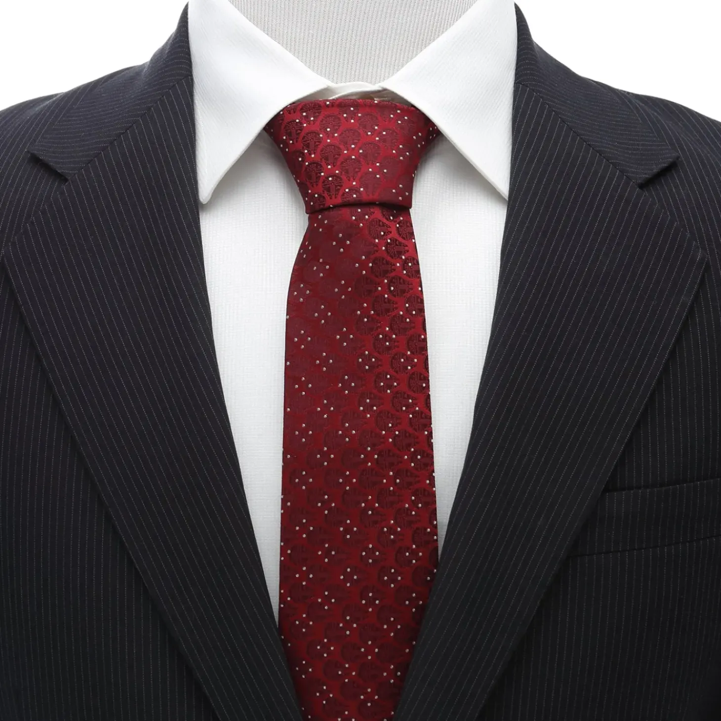 Star Wars Millennium Falcon Dot Red Men's Tie