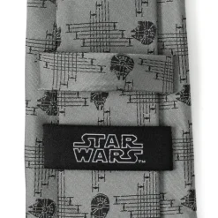 Star Wars Millennium Falcon Gray Men's Tie