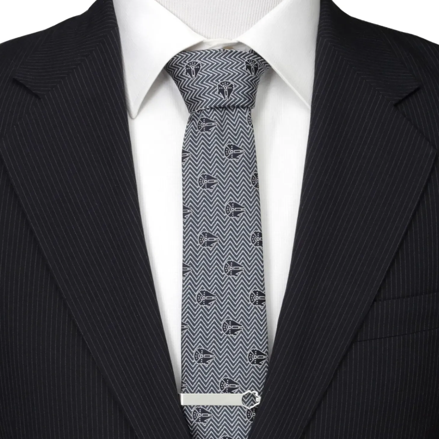 Star Wars Millennium Falcon Herringbone Blue Men's Tie