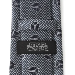 Star Wars Millennium Falcon Herringbone Blue Men's Tie