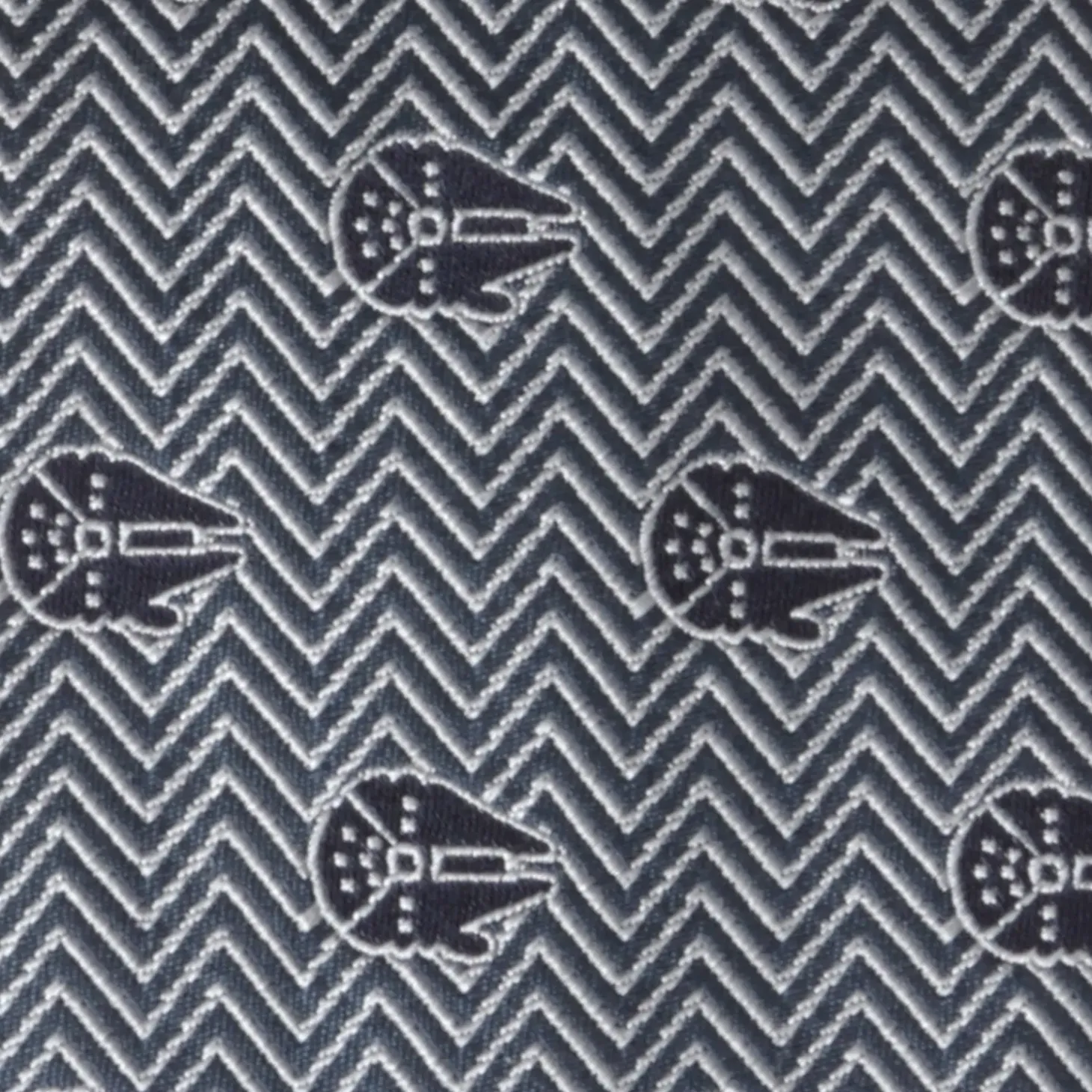 Star Wars Millennium Falcon Herringbone Blue Men's Tie