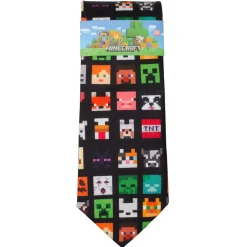 Minecraft Character Black Men's Tie