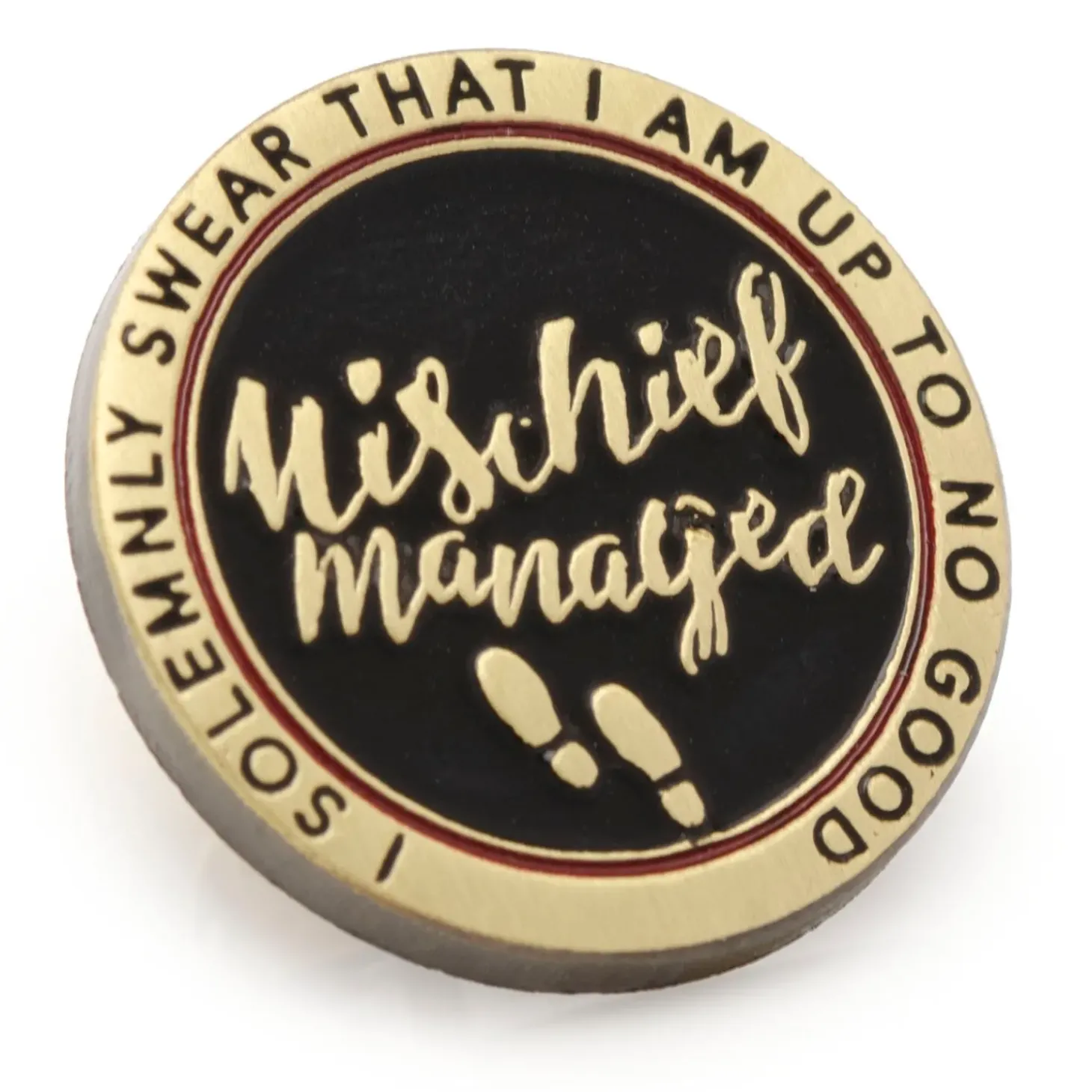 Harry Potter Mischief Managed Gold Lapel Pin