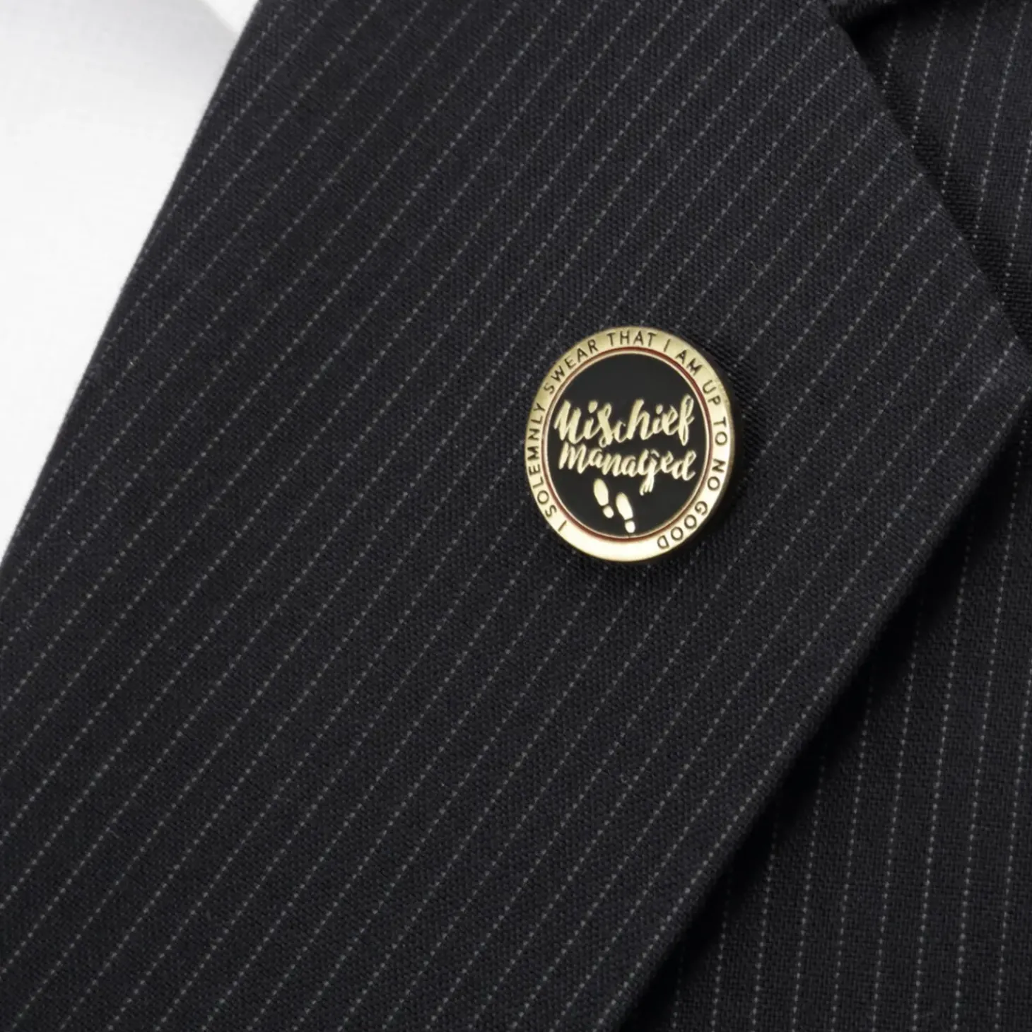 Harry Potter Mischief Managed Gold Lapel Pin