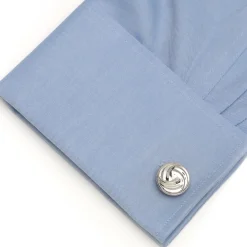 Ox and Bull Trading Co. Modern Knot Sterling Silver Cufflinks