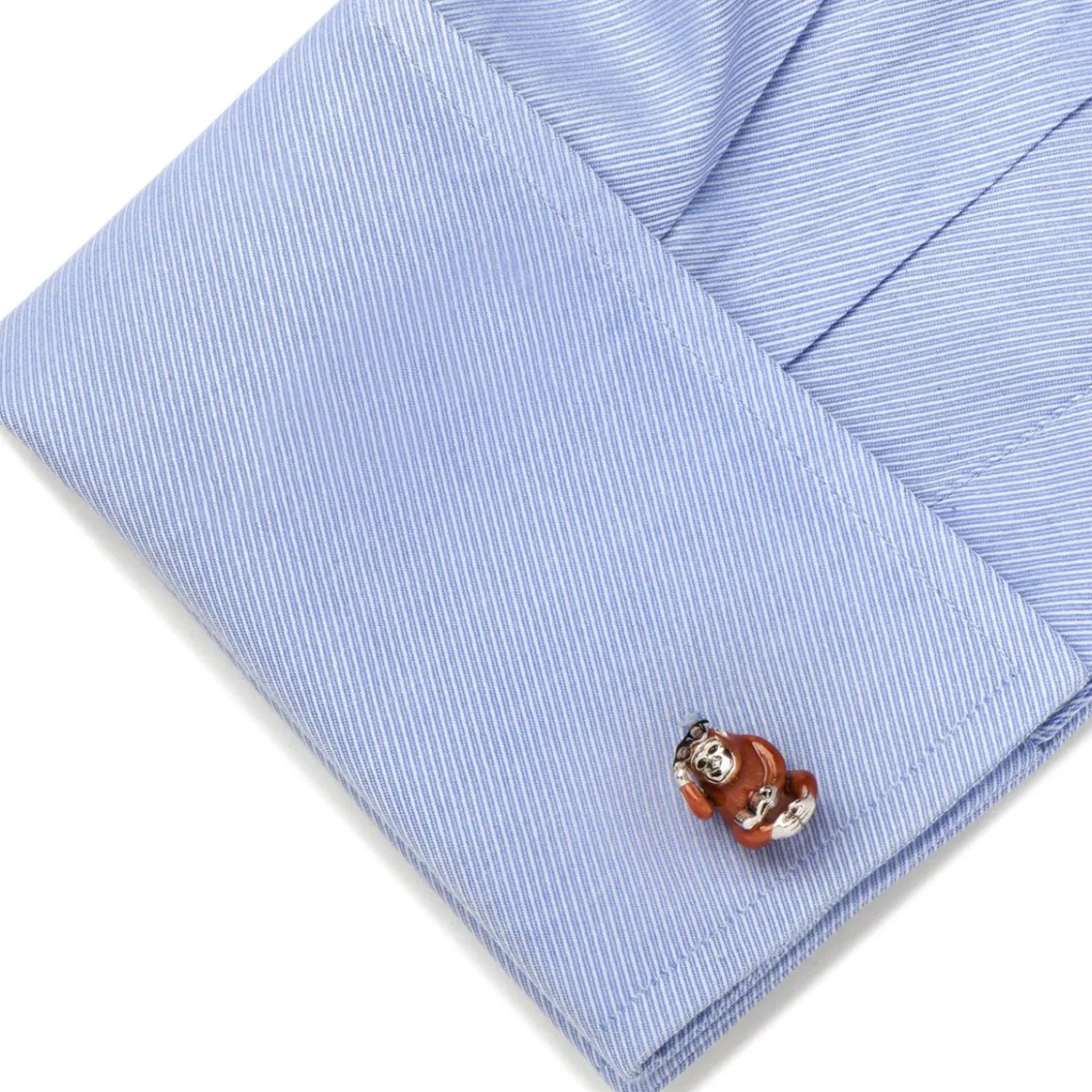 Jan Leslie Monkey with Reading Glasses and Book Cufflinks