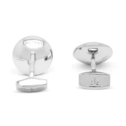 Tateossian Moonlight Bullseye Cufflinks And Studs Set In Black Mother of Pearl