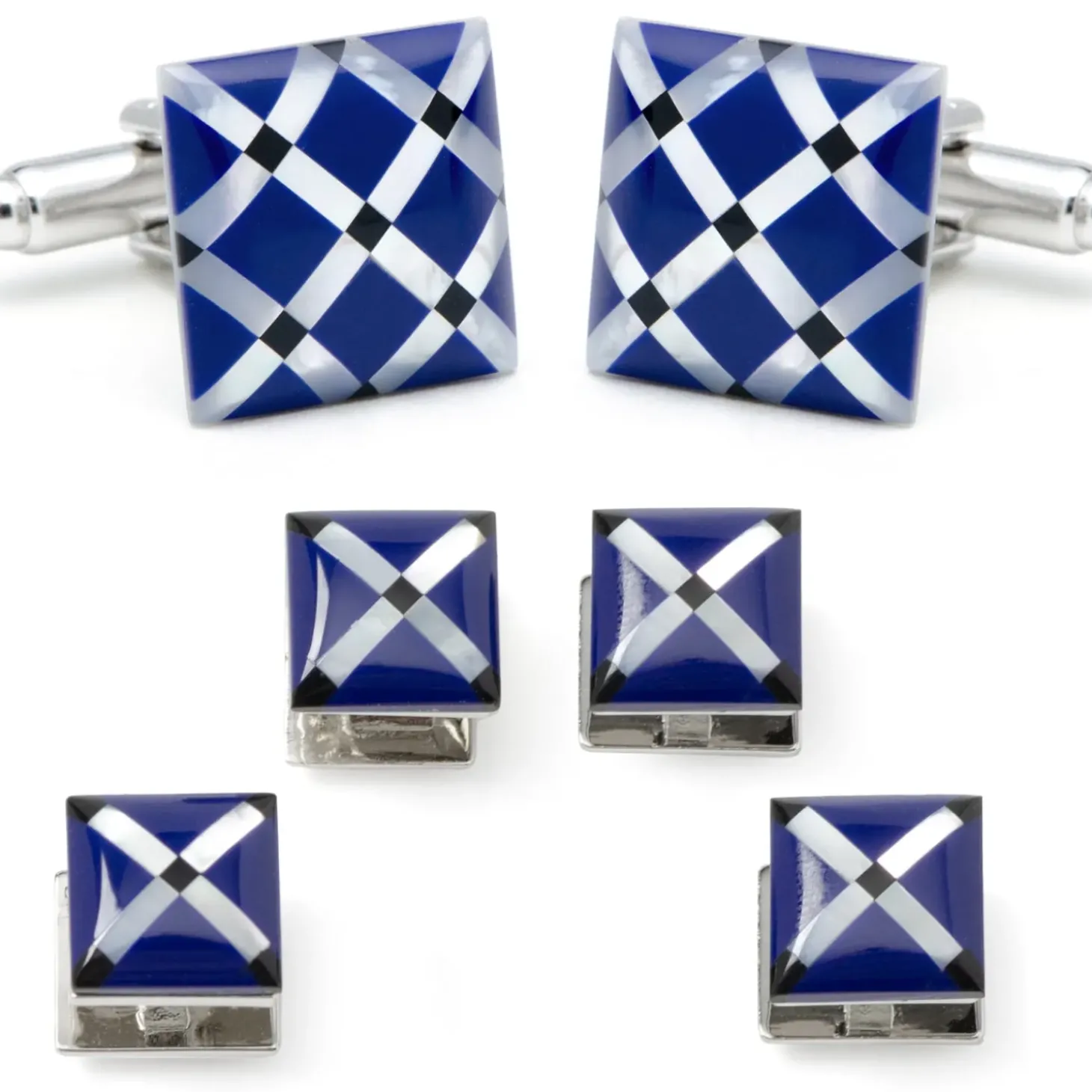 Ox and Bull Trading Co. Mother of Pearl Diamond Stud Set