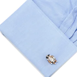 Jan Leslie Moving Monkey Pirate with Hat and Sword Cufflinks