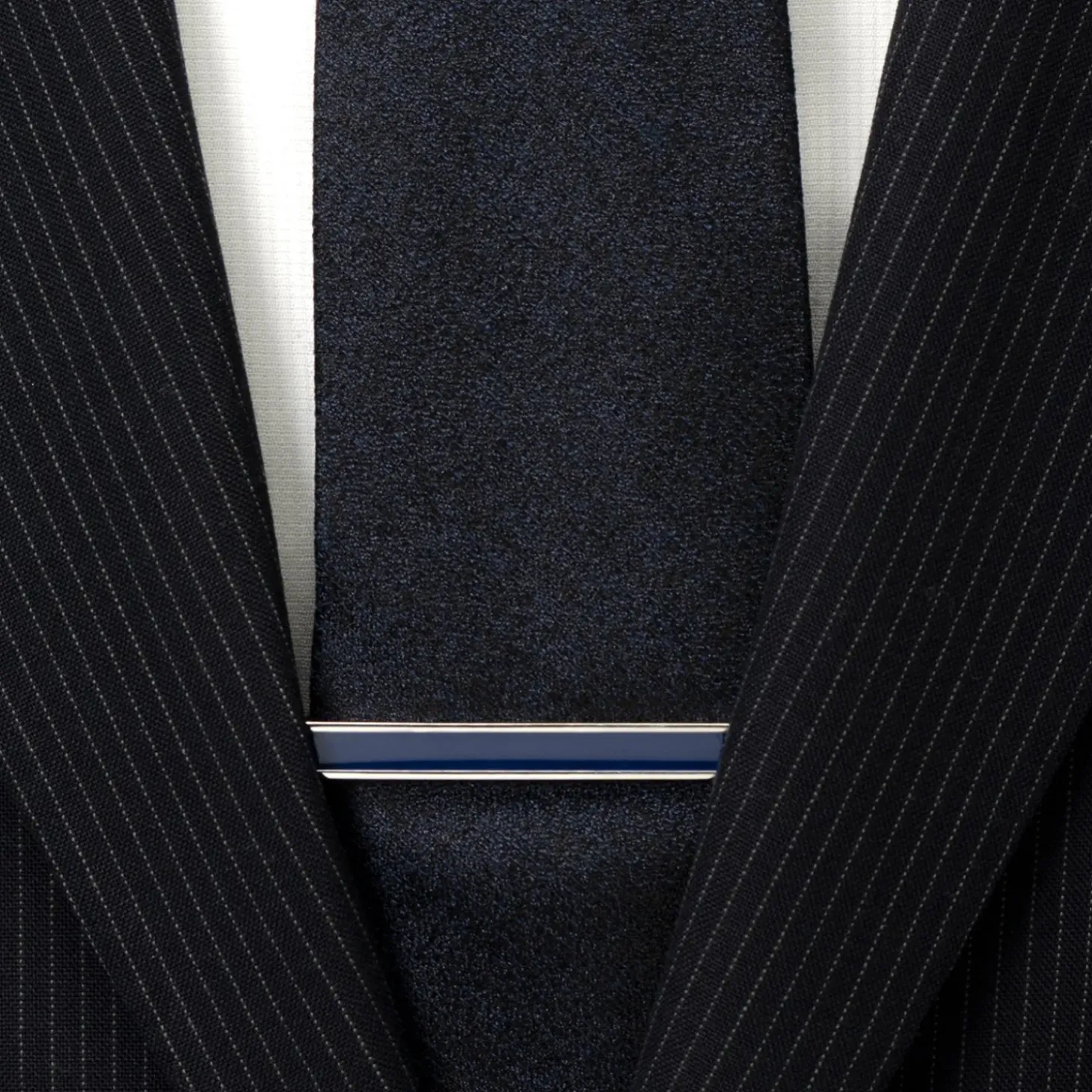 Ox and Bull Trading Co. Navy Enamel Inlaid Tie Clip