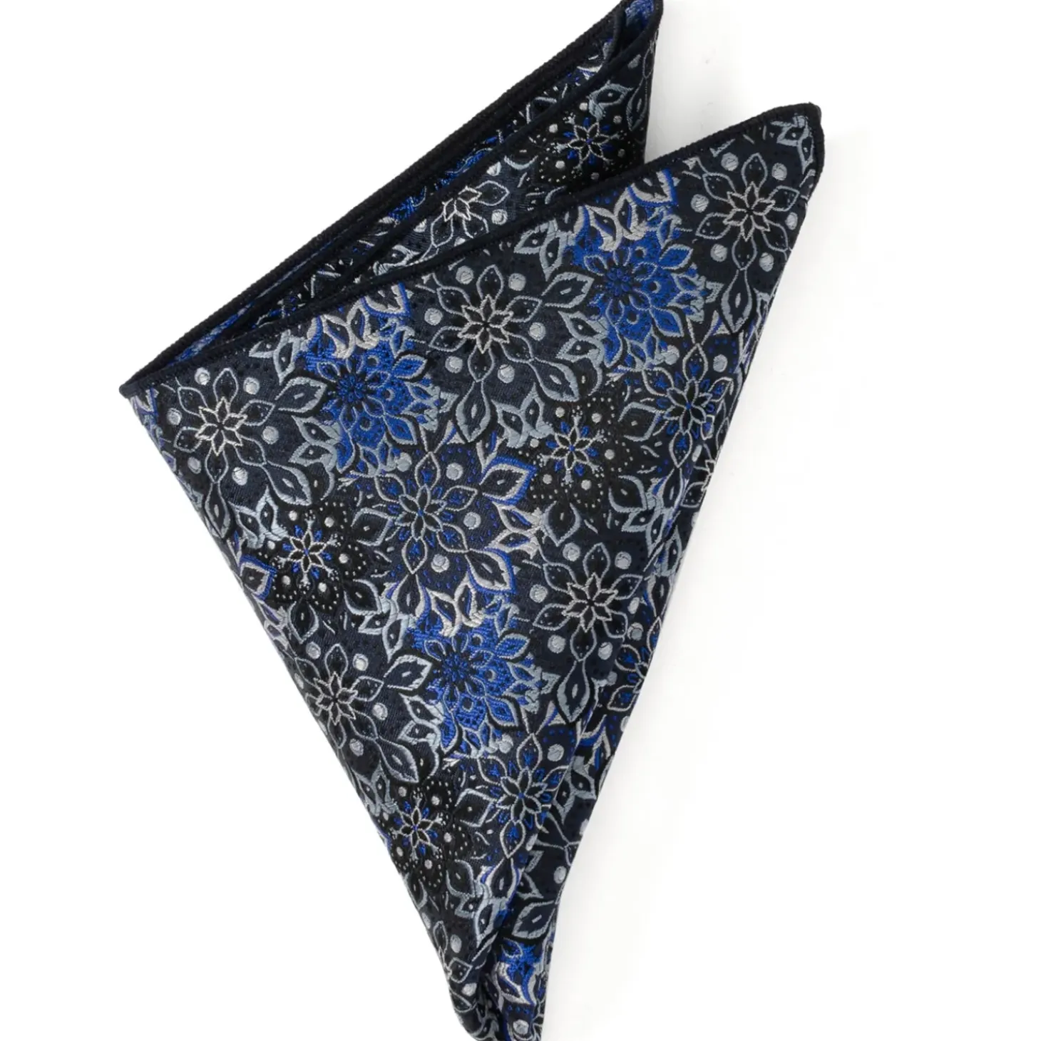 Ox and Bull Trading Co. Navy Floral Pocket Square