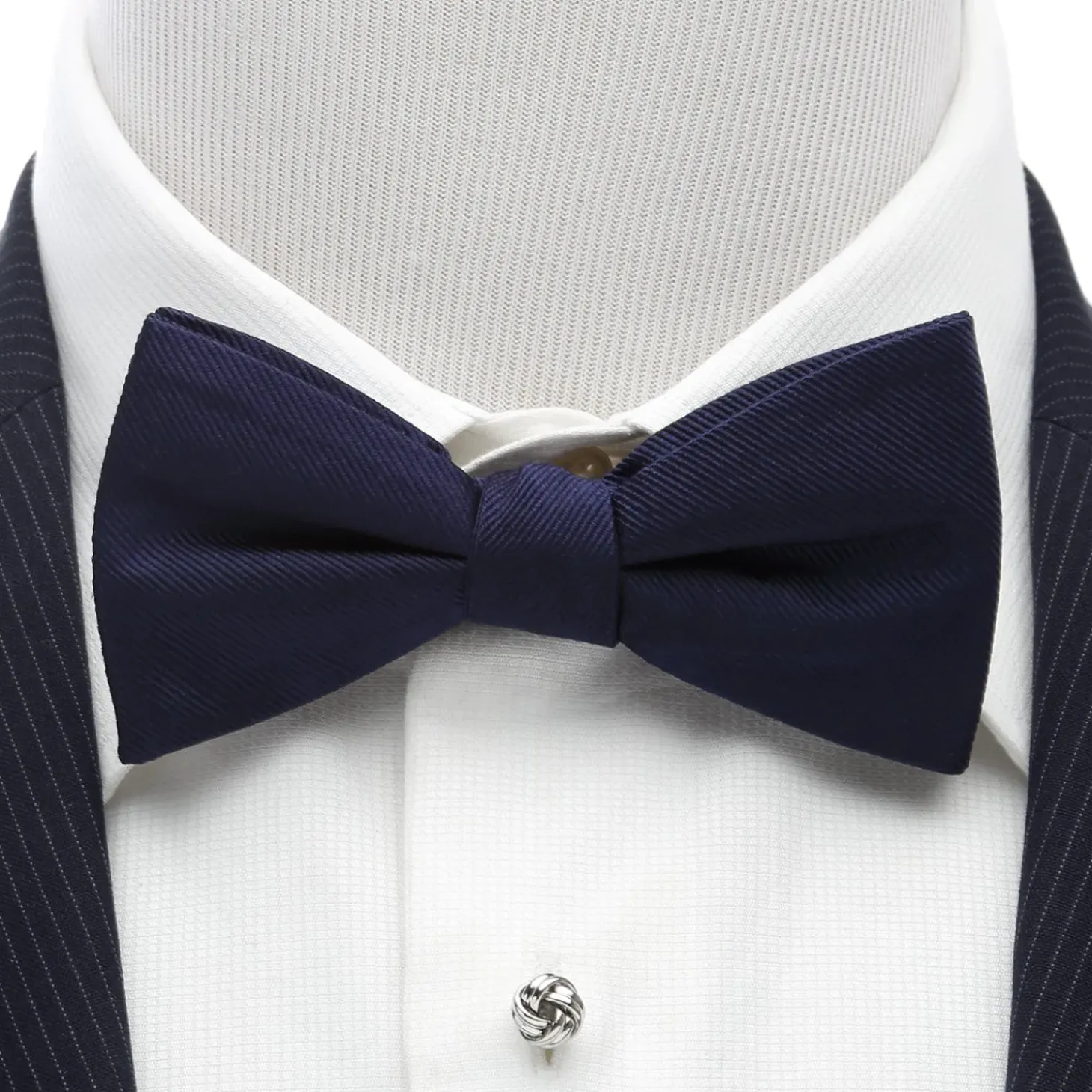 Ox and Bull Trading Co. Navy Silk Bow Tie