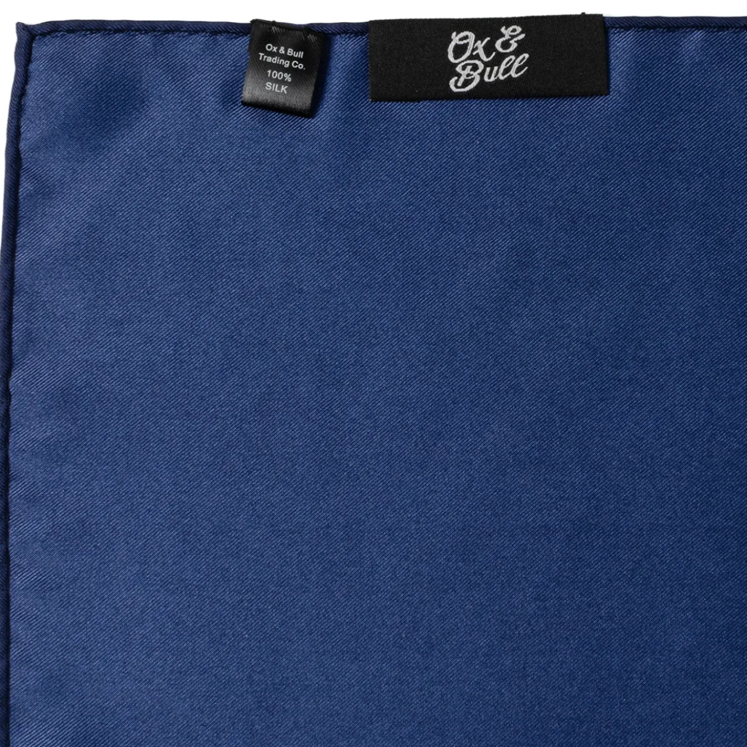 Ox and Bull Trading Co. Navy Silk Pocket Square
