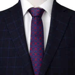 Ox and Bull Trading Co. Navy/Red Patterned Men's Tie