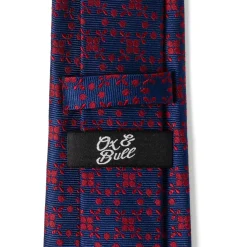 Ox and Bull Trading Co. Navy/Red Patterned Men's Tie