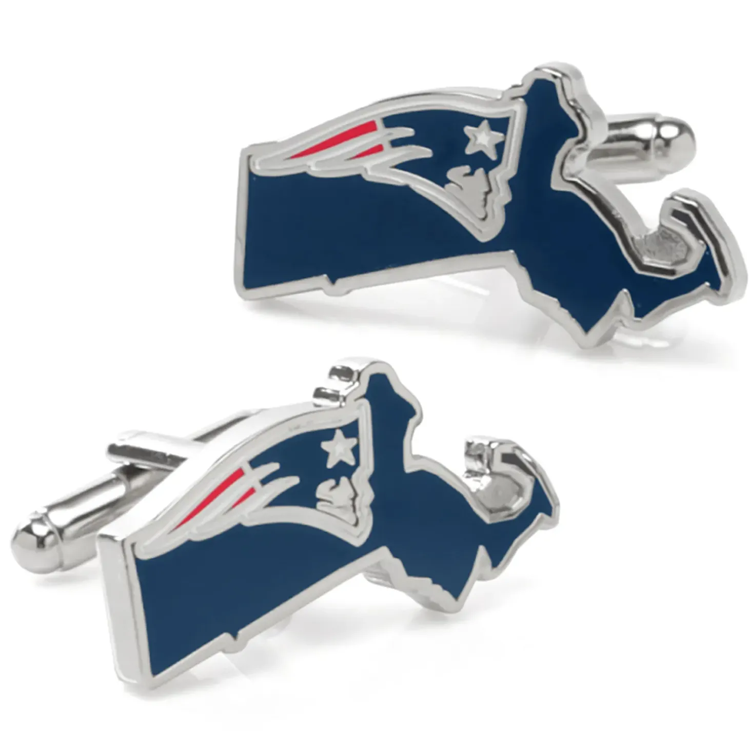 NFL New England Patriots State Shaped Cufflinks