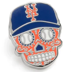 MLB New York Mets Sugar Skull Lapel Pin