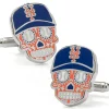 MLB New York Mets Sugar Skull Cufflinks