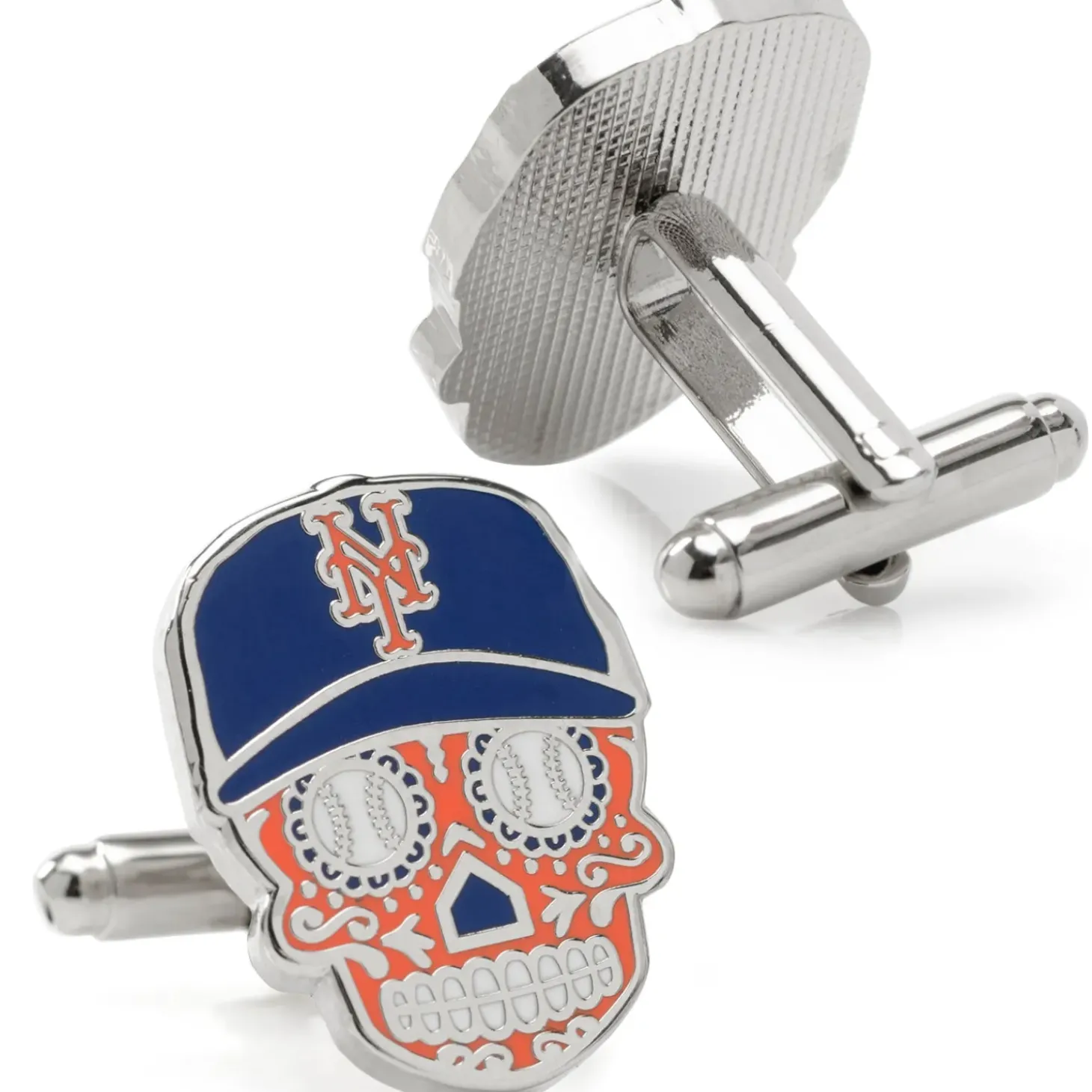 MLB New York Mets Sugar Skull Cufflinks
