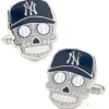 MLB New York Yankees Sugar Skull Cufflinks