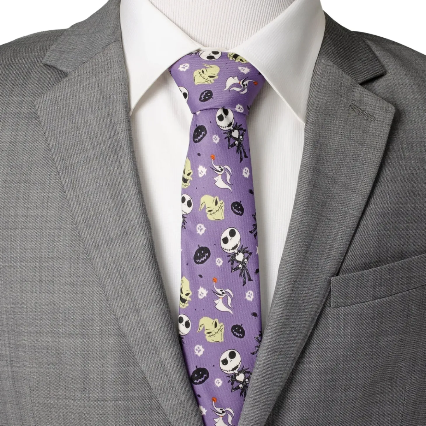 Disney Nightmare Before Christmas Purple Men's Tie