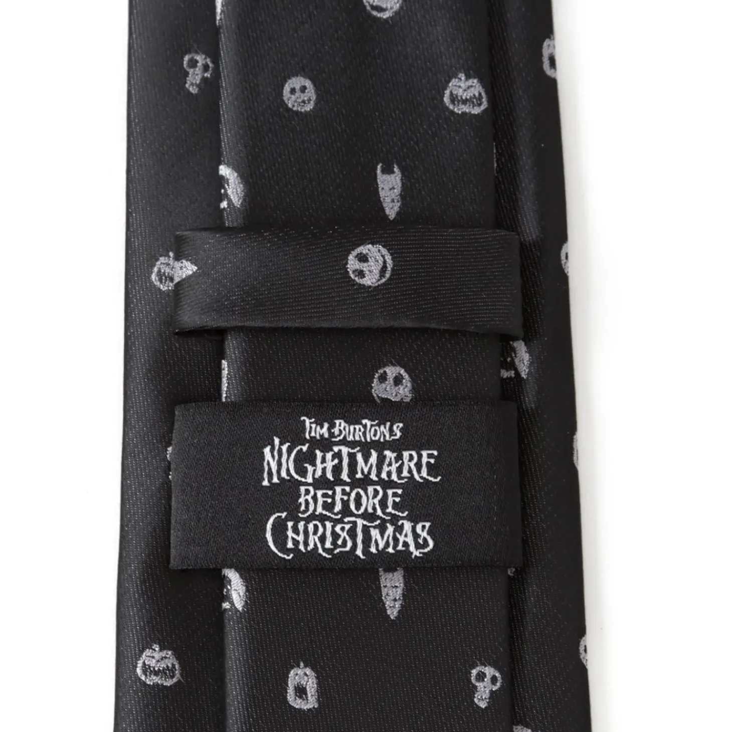 Disney Nightmare Before Christmas Black Gray Men's Tie