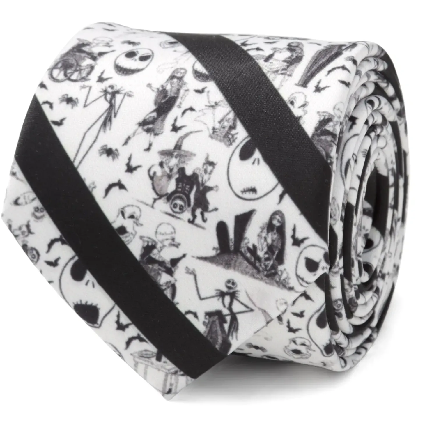 Disney Nightmare Before Christmas Stripe Black Men's Tie