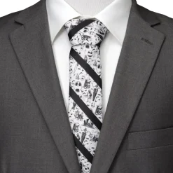 Disney Nightmare Before Christmas Stripe Black Men's Tie