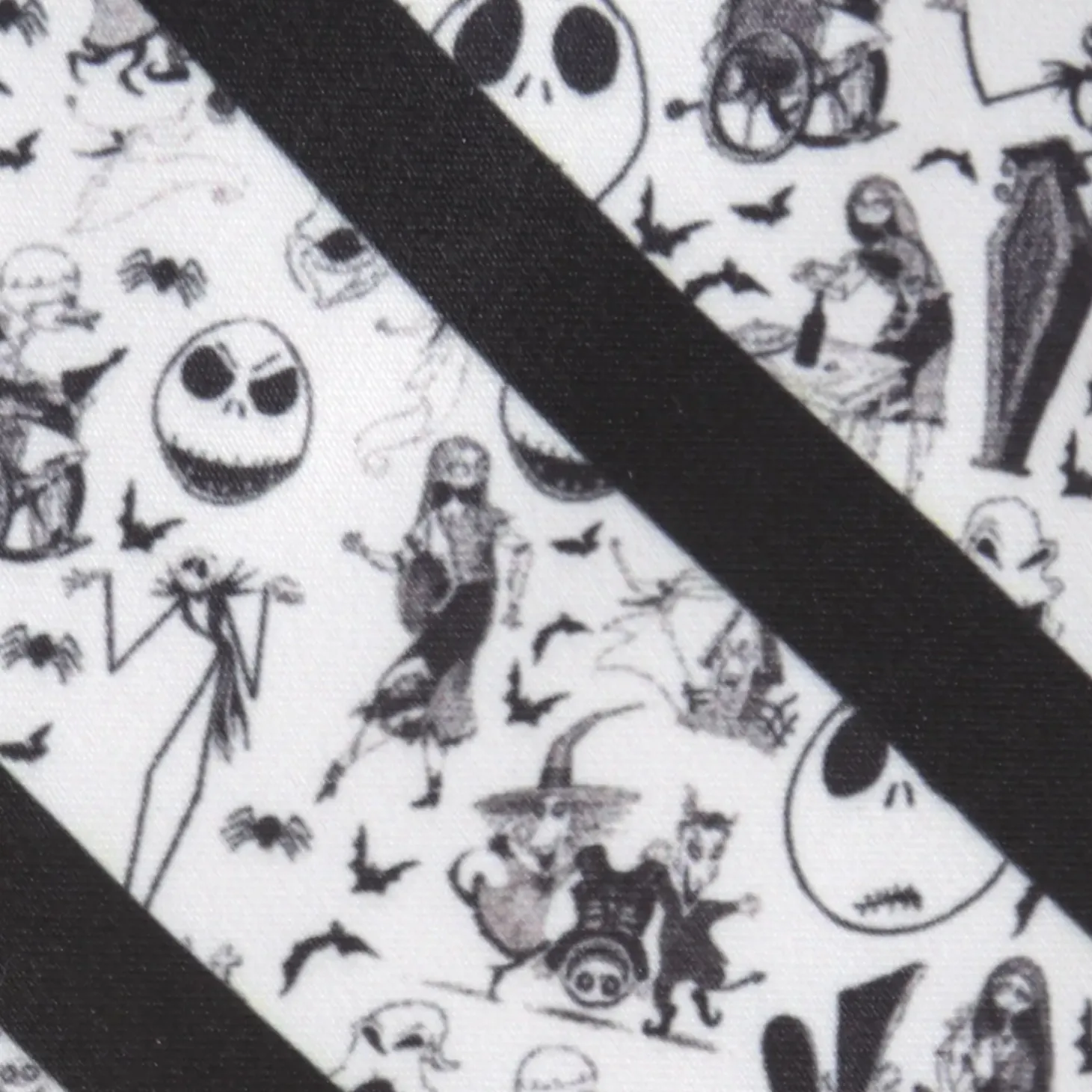 Disney Nightmare Before Christmas Stripe Black Men's Tie