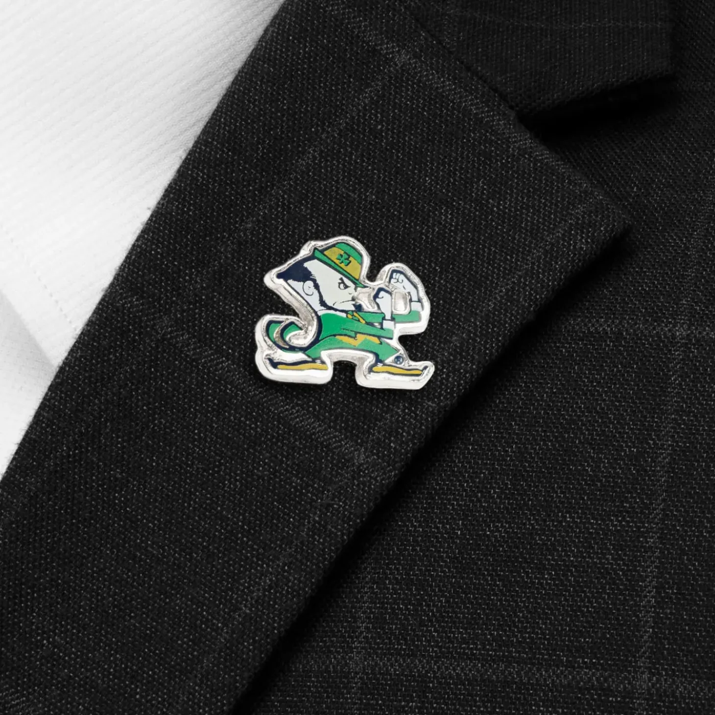NCAA Notre Dame University Fighting Leprechaun Lapel Pin