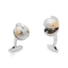 Tateossian Oceanic Globe Cufflinks in Sterling Silver
