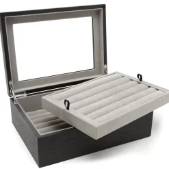 Ox and Bull Trading Co. Onyx Cufflinks Collector's Case - 72 pairs
