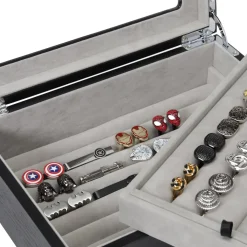 Ox and Bull Trading Co. Onyx Cufflinks Collector's Case - 72 pairs
