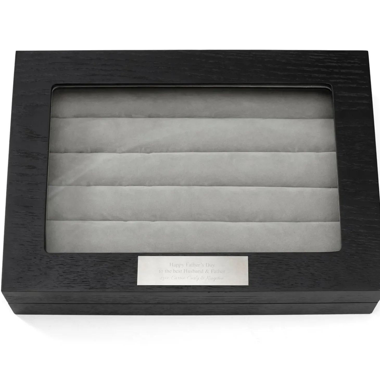 Ox and Bull Trading Co. Onyx Cufflinks Collector's Case - 36 pairs