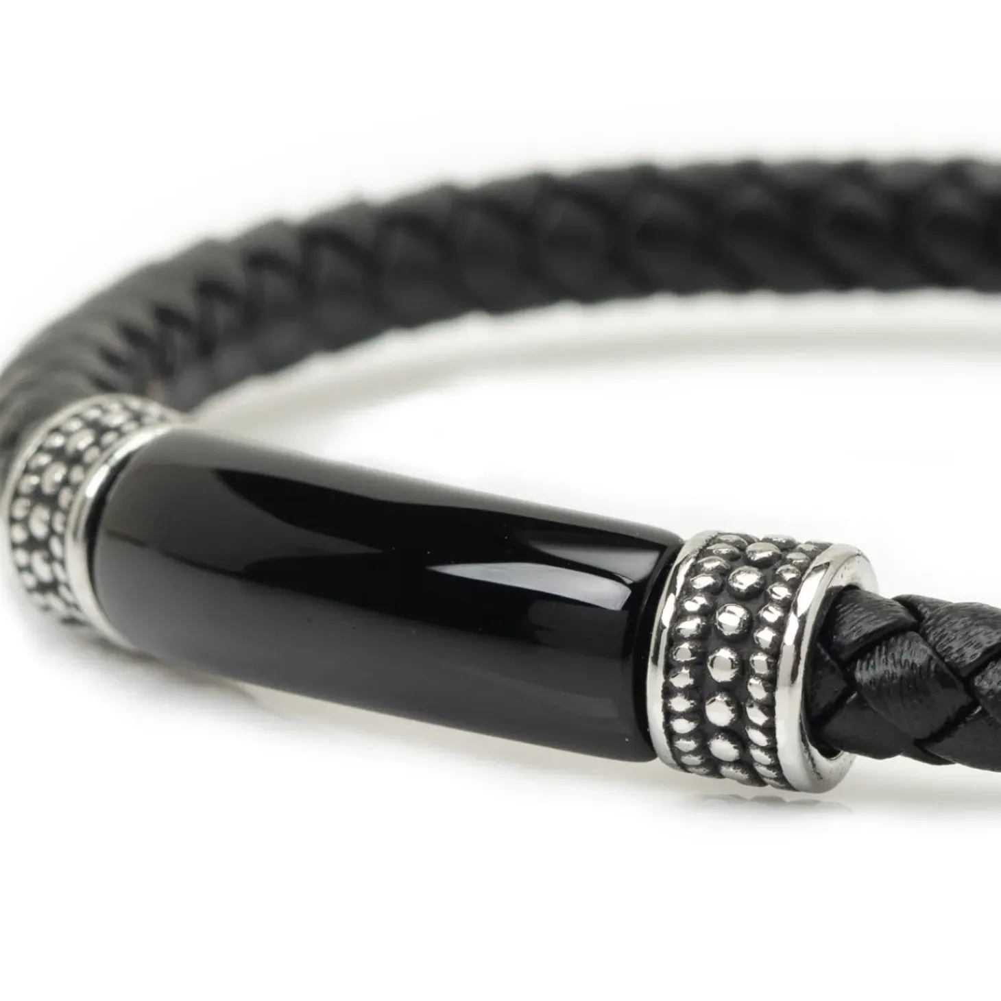 Ox and Bull Trading Co. Onyx I Love You Bracelet