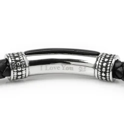 Ox and Bull Trading Co. Onyx I Love You Bracelet