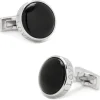 Ox and Bull Trading Co. Onyx I Love You Stainless Steel Cufflinks