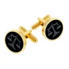 JJ Weston Onyx Scales of Justice Cufflinks