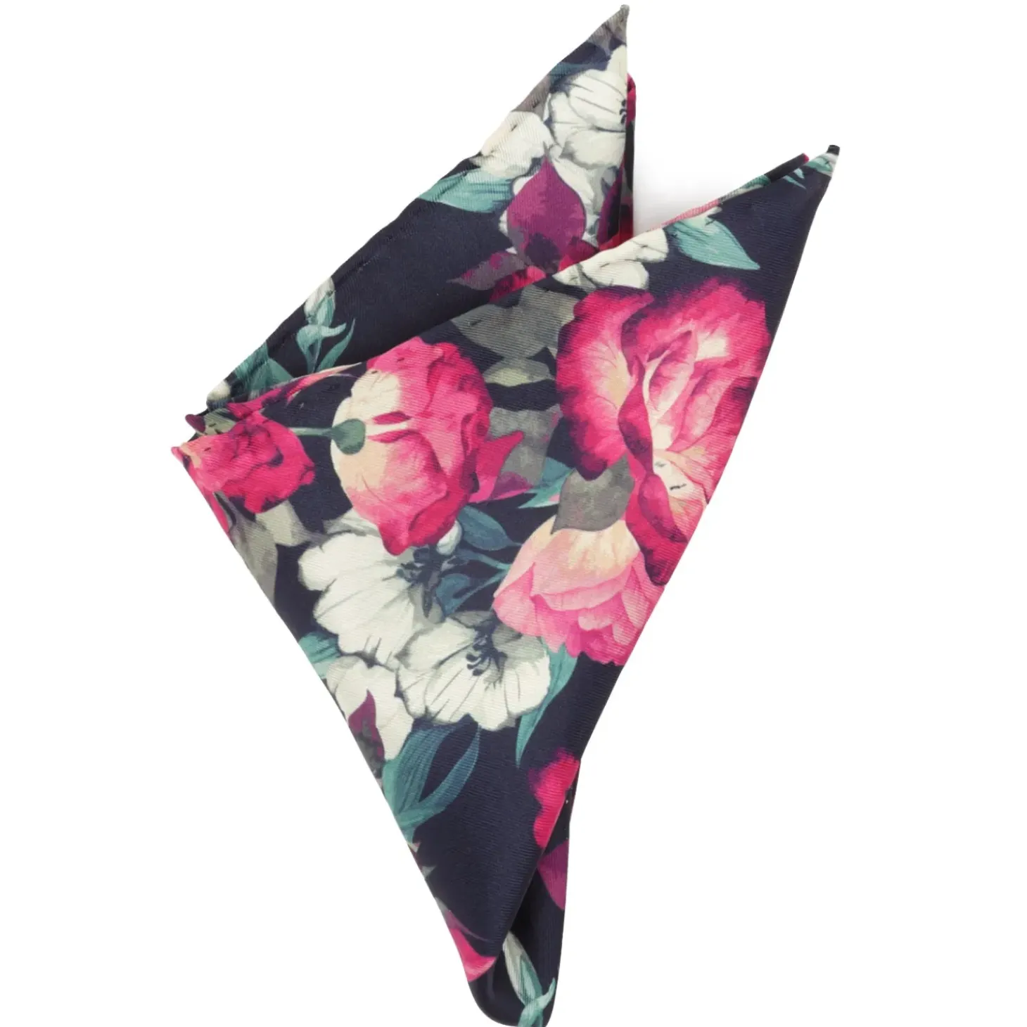 Ox and Bull Trading Co. Painted Floral Navy Pocket Square