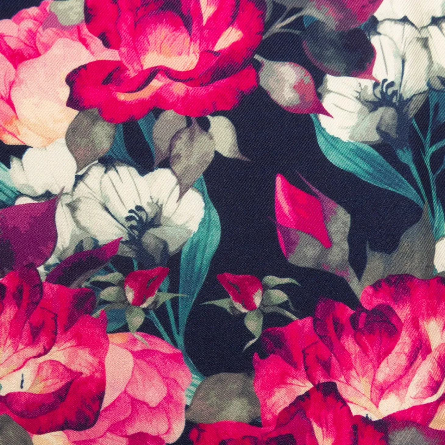 Ox and Bull Trading Co. Painted Floral Navy Pocket Square