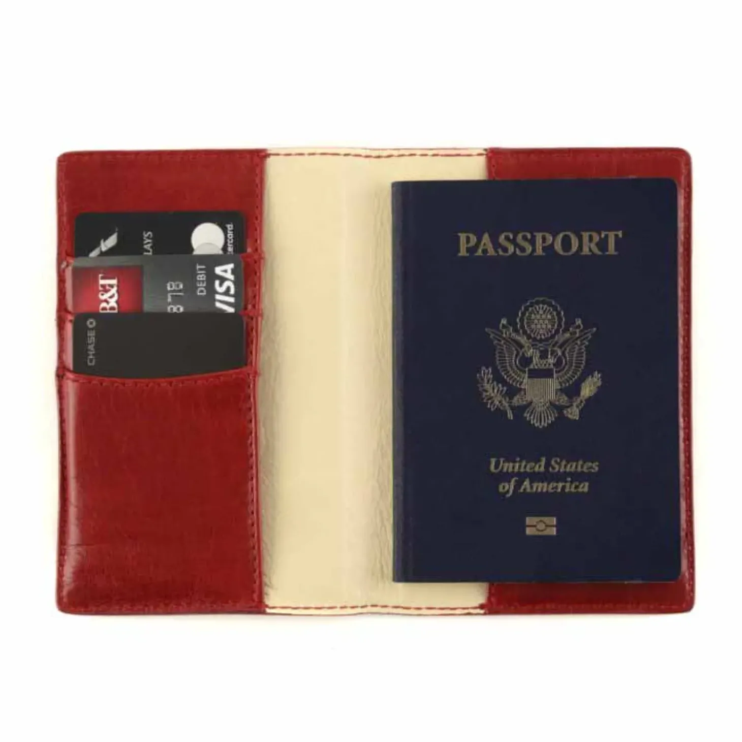 Moore & Giles Passport Wallet in Cardinal Red