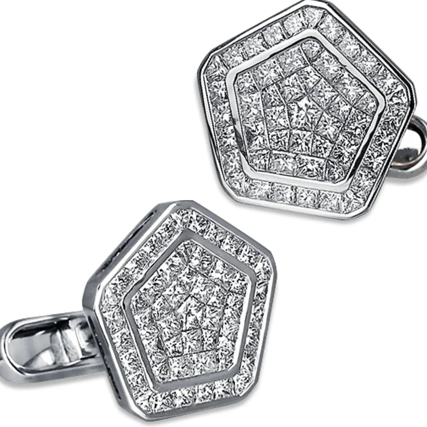Jacob & Co. Pentagon Diamond Cufflinks