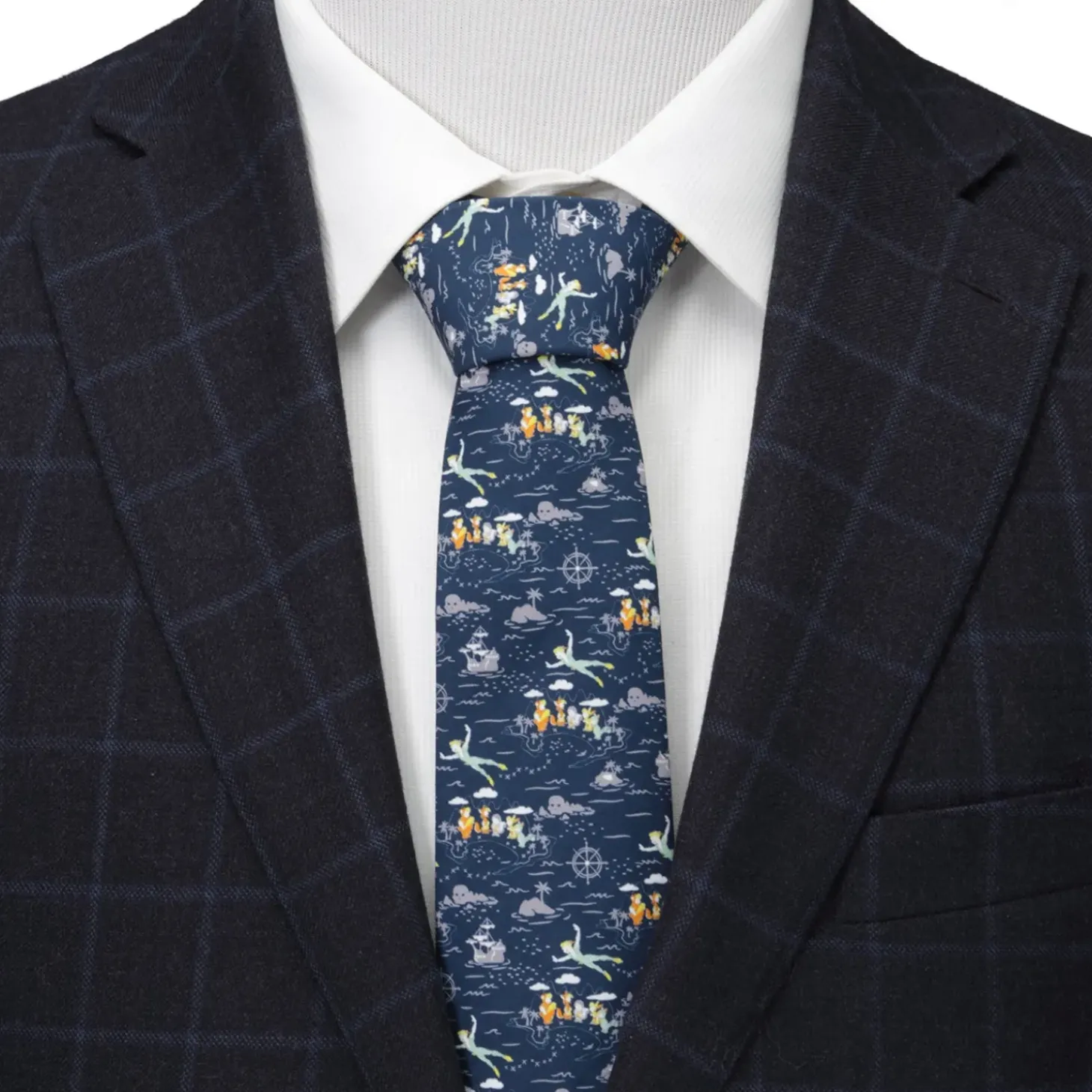 Disney Peter Pan Flying Blue Men's Tie
