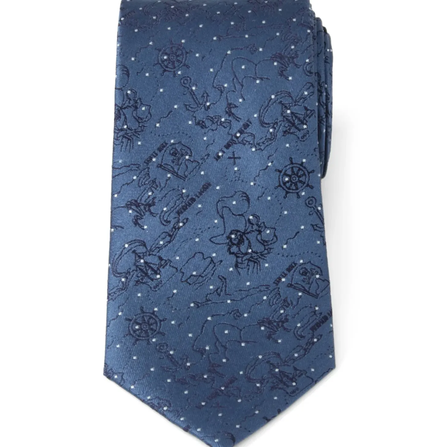 Disney Peter Pan Treasure Map Navy Dot Men's Tie